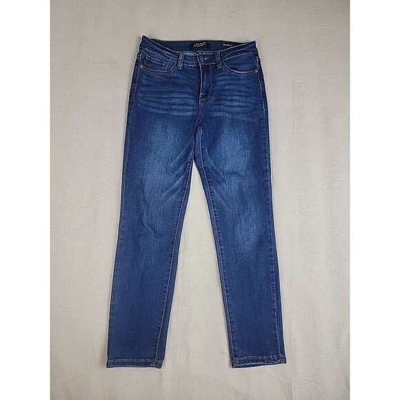 Judy Blue Womens 28x26.5 Jeans Relaxed Distressed Mid Rise Medium Stretch Modern - Picture 1 of 14